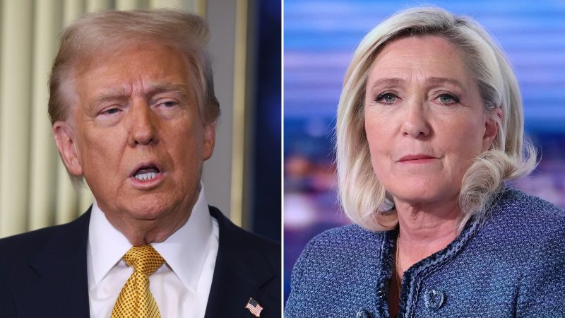 Trump publicly backs France’s far-right figurehead Le Pen after her conviction