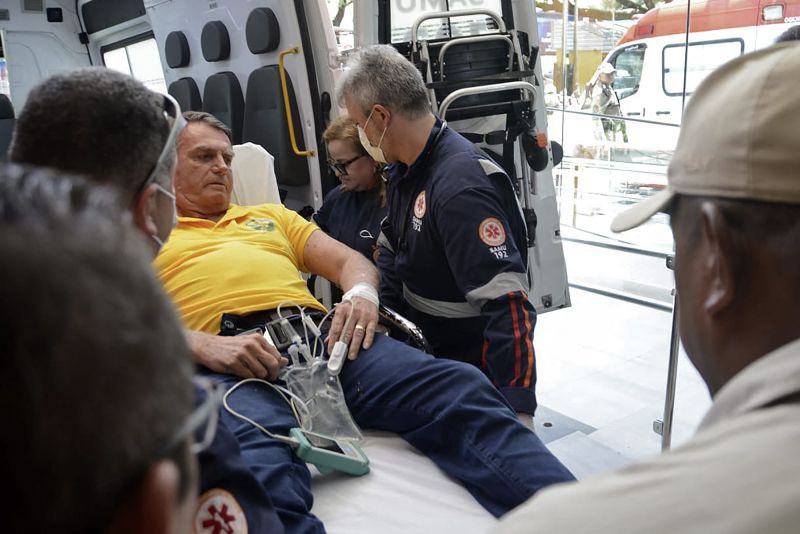 Brazil’s Jair Bolsonaro hospitalized with abdominal pain